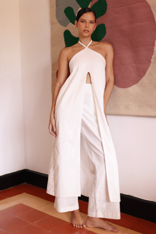 ROCIO MAXI TOP OFFWHITE